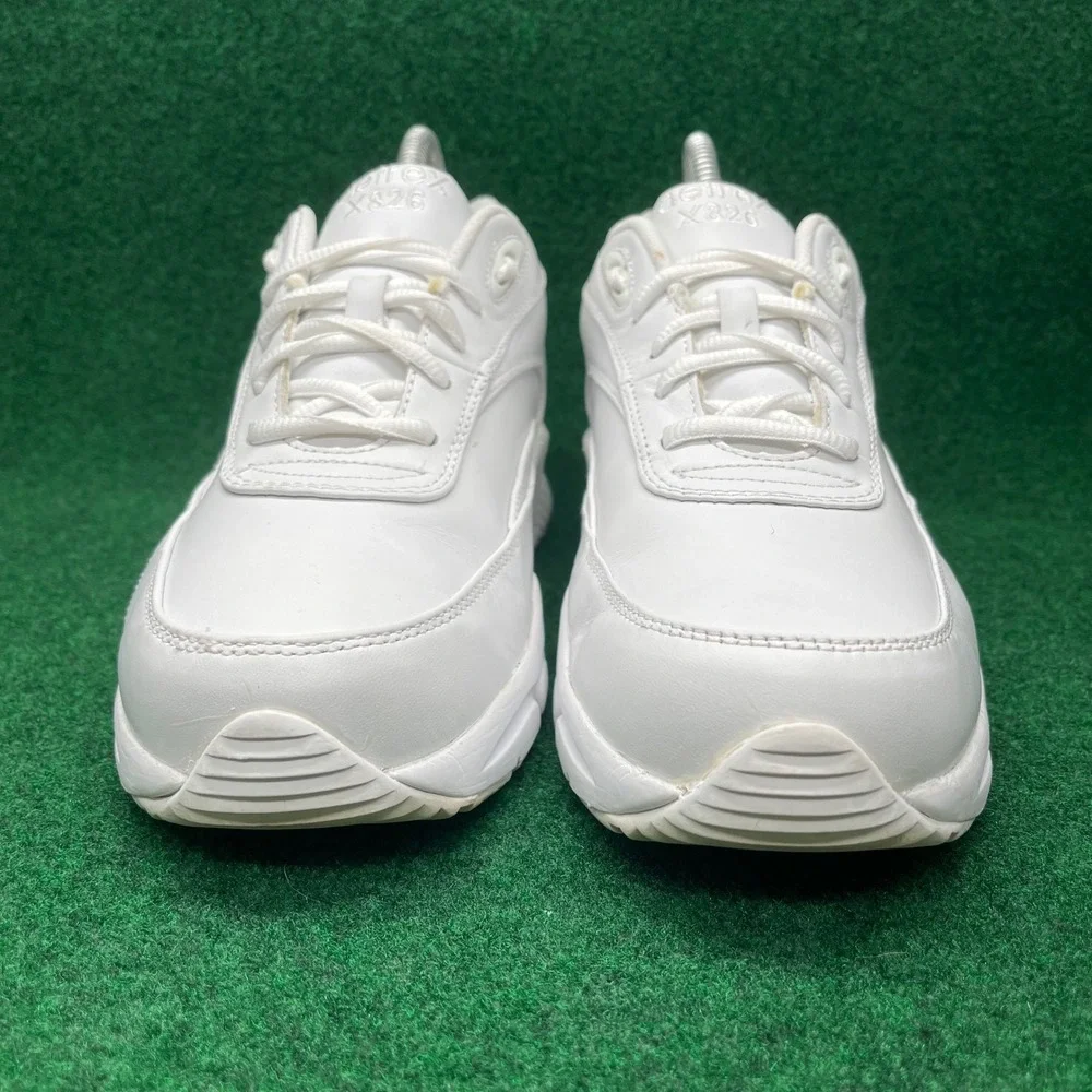 Aetrex X826 White Leather Walking Shoes Womens 7.5 X-Wide Supportive Sneakers